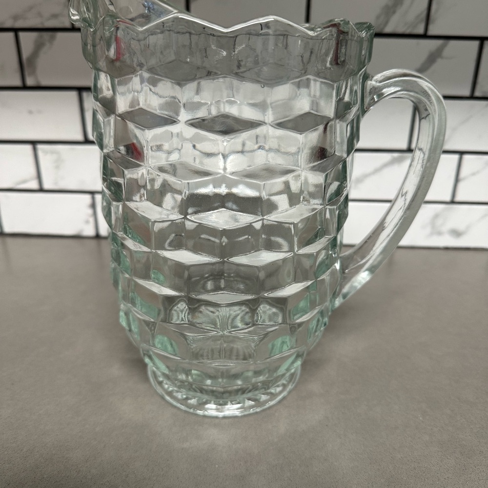 Fostoria Glass AMERICAN Crystal Large 8" Water Jug Pitcher